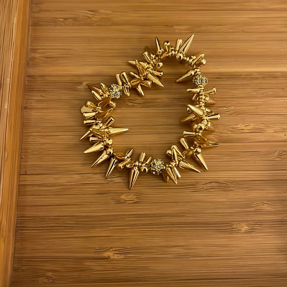 Lightly Used Stella & Dot Gold Stretch SPIKE Bracelet